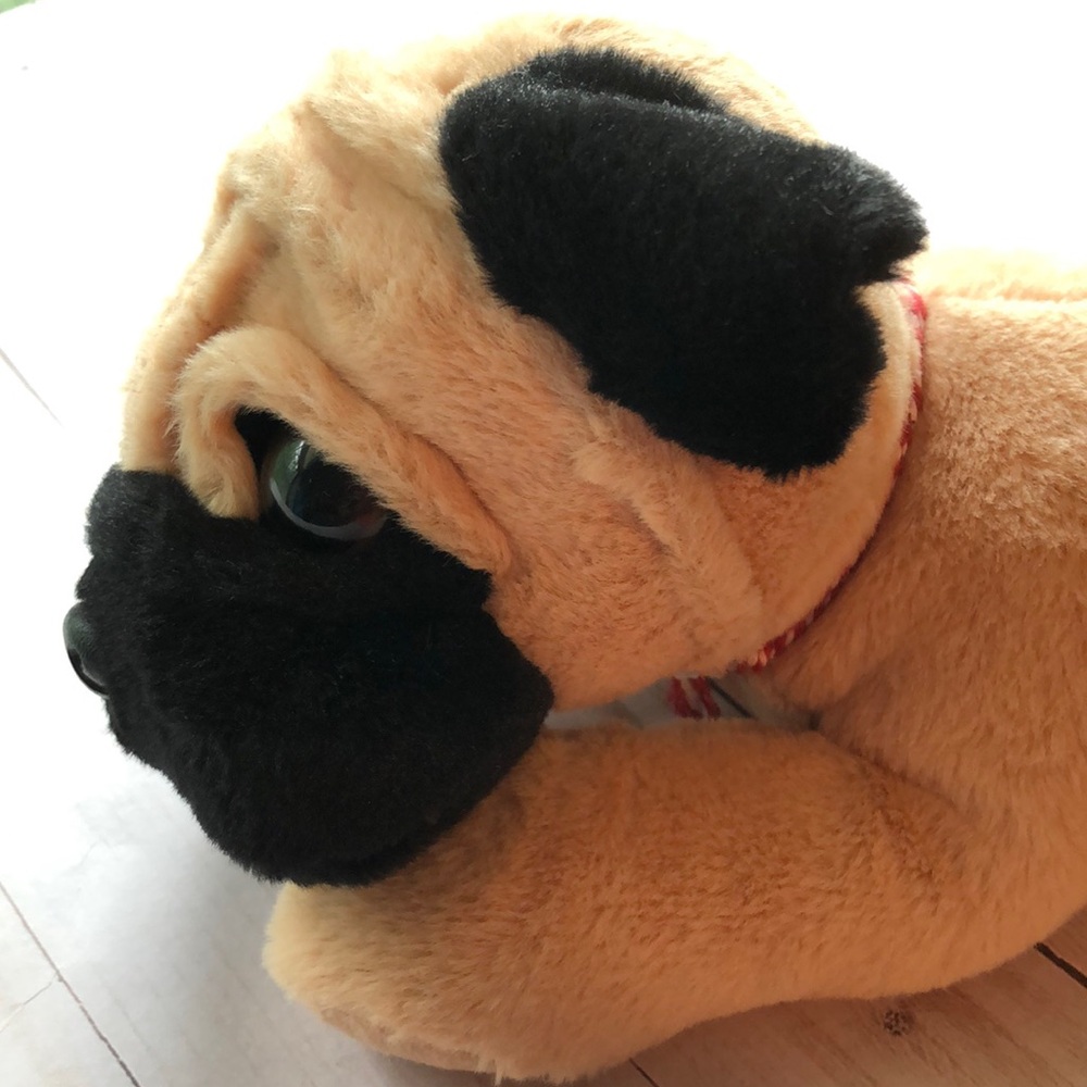 Aurora Plush 12" Pug Ger Flopsie kids stuffed animal toy dog puppy like new